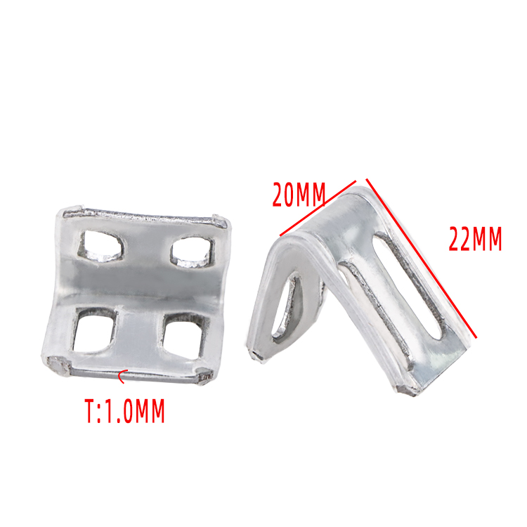 Close-up view of a premium iron sofa spring fastener showing the smooth, rust-resistant finish
