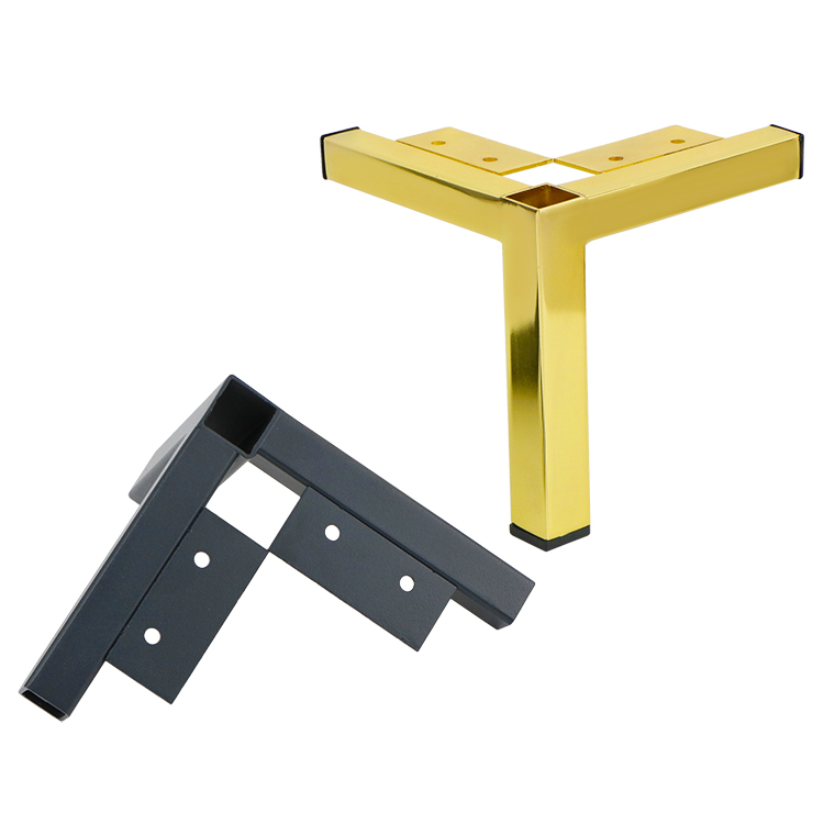 4-piece iron furniture leg set with installation hardware