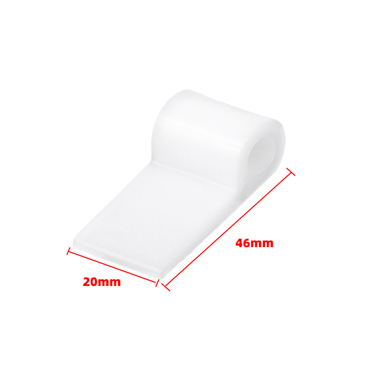 Red engineering plastic sofa spring clip showing precision mounting holes for furniture assembly
