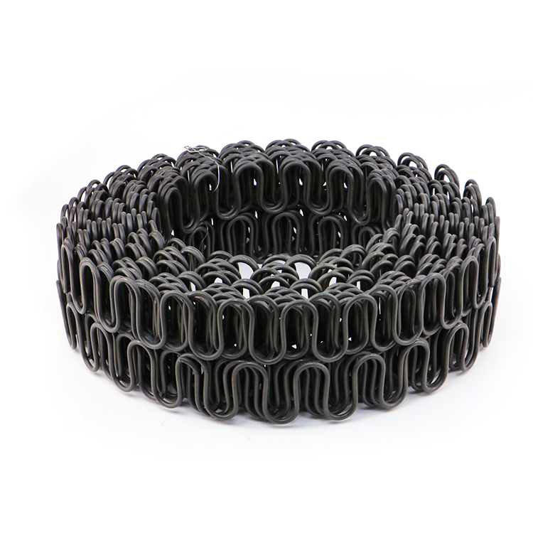 Serpentine spring displaying consistent arch width and height, ideal for custom upholstery projects