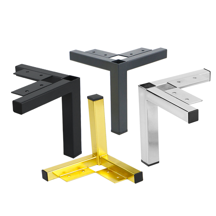 Durable iron furniture legs elevating a solid wood cabinet