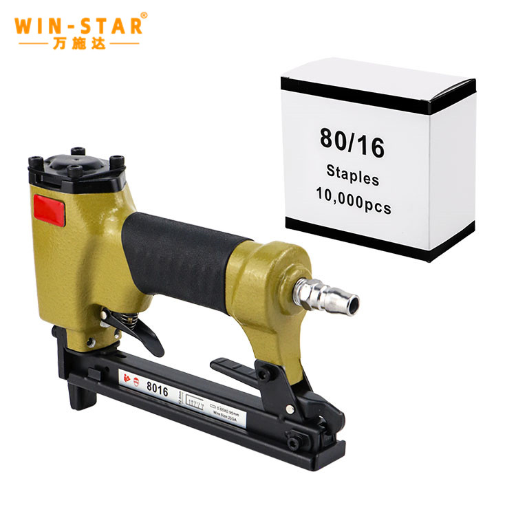 8016 industrial pneumatic nail gun and air stapler for woodworking