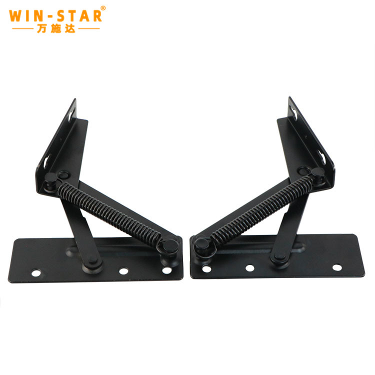 Dual-spring structure for smooth opening and closing of furniture