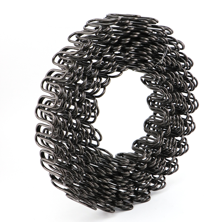 Detailed view of sofa spring package components highlighting the smooth surface finish and structural integrity