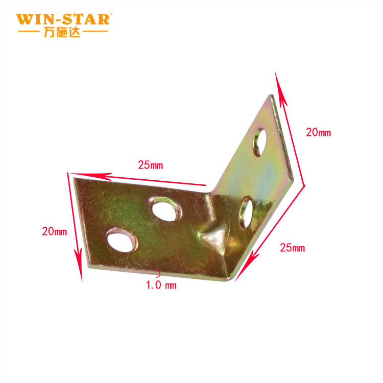 Galvanized iron furniture connectors for corner joint assembly