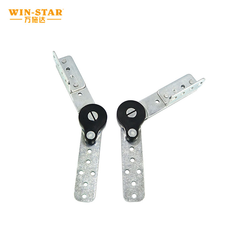 Functional panel sofa hinge with optimized mounting holes for easy assembly line installation