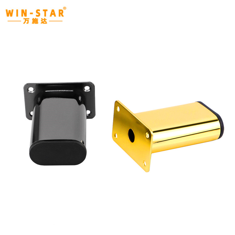 Smooth cylindrical iron leg for contemporary cabinets