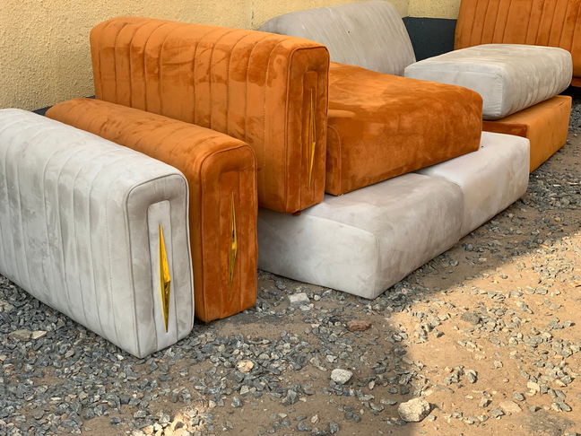 Chic decorative buttons providing a fresh look to upholstery projects