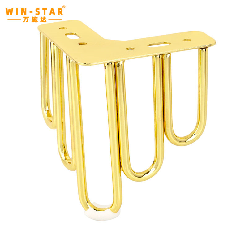 Matte Black Finish Metal Furniture Leg