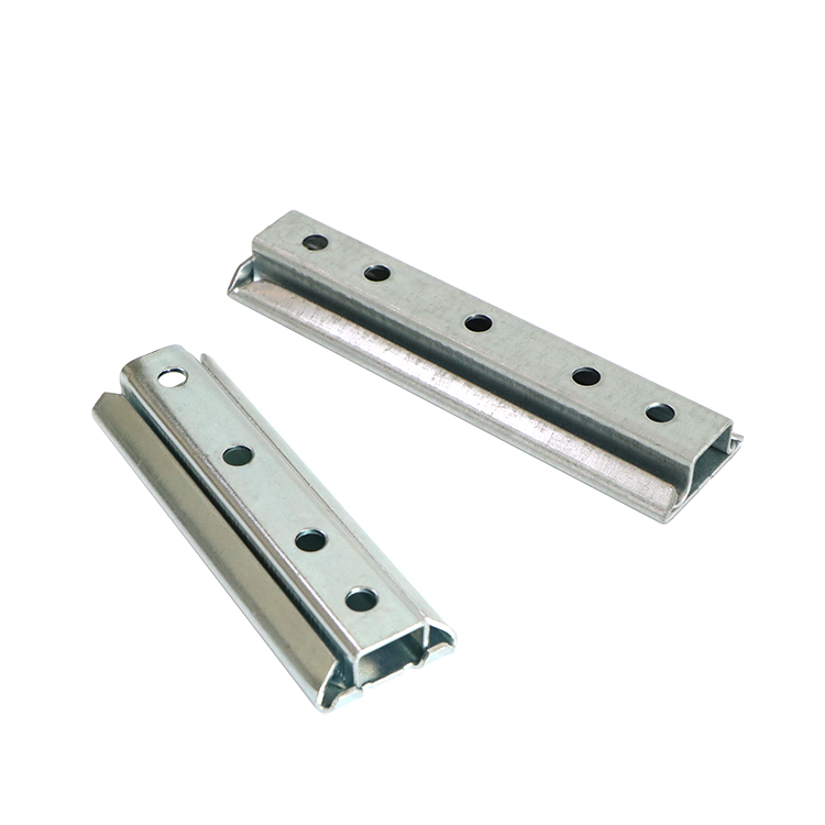 Precision stamped iron furniture joint connector for headboards and sofa beds