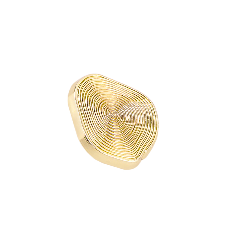 Furniture Decorative Buttons (4) Antique brass finish upholstery buttons with threading buckle