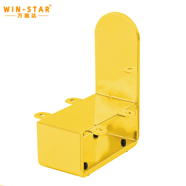 Silver color metal furniture foot specification measurement