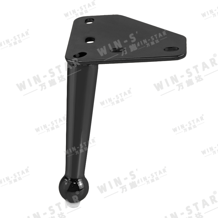Matt black oblique furniture leg