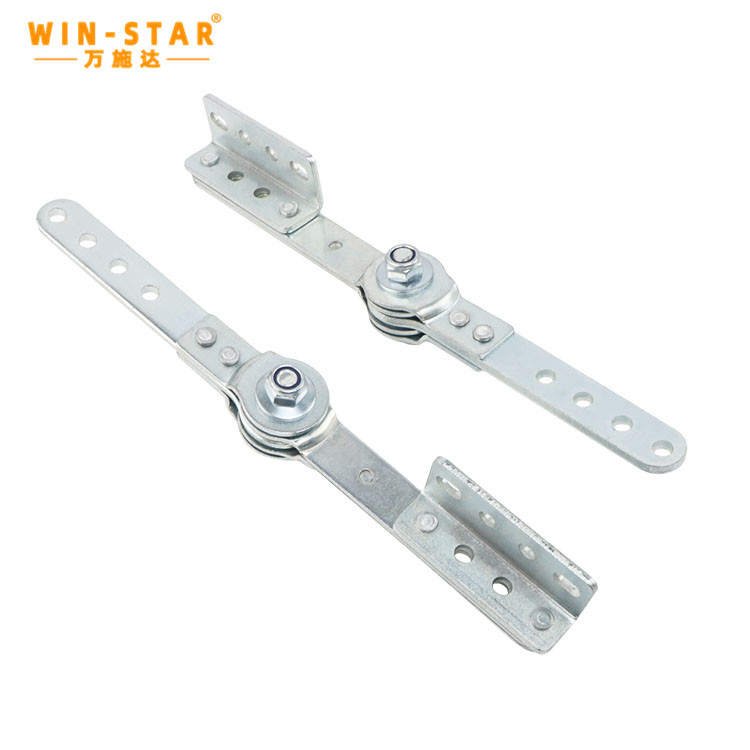 Metal furniture hinge for lounge chairs and sectionals