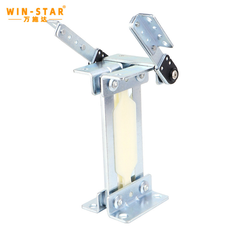Side view of the 210mm height metal sofa bed hinge mechanism