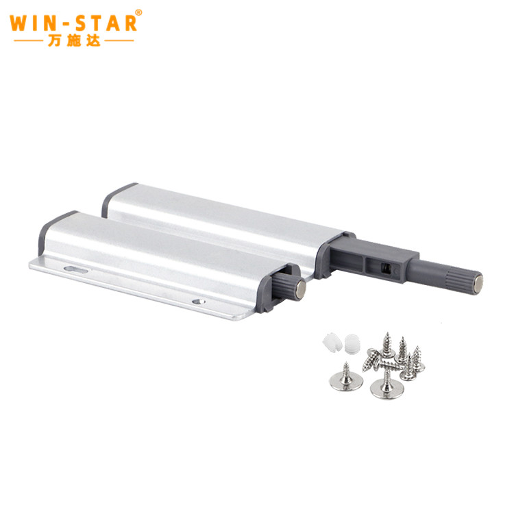Durable engineering plastic and stainless steel construction of the magnetic door catch