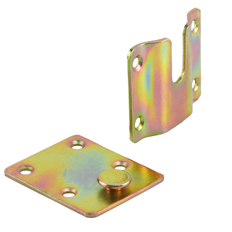 Hook plate configuration for sectional sofa assembly ensuring rigid joint security