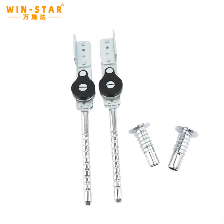 WINSTAR click clack sofa headrest hinge showing white zinc surface and iron construction