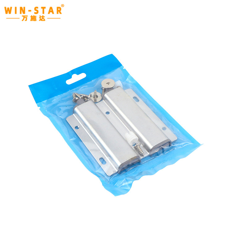 Magnetic push-to-open latches applied in a modern handleless kitchen cabinet setting