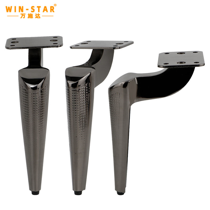 Silver iron furniture legs for heavy duty support