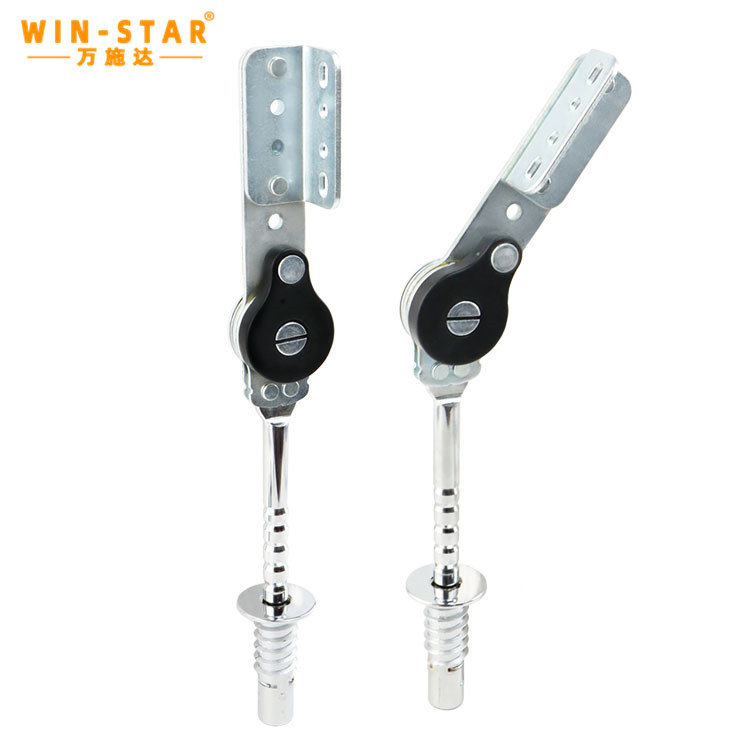 Detailed view of the 6-position adjustable angle gear mechanism for sofa armrests