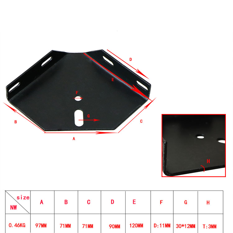 Bed frame support bracket installation layout