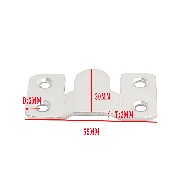 Galvanized 1.8mm thick 4-hole furniture joint connector for sofa assembly