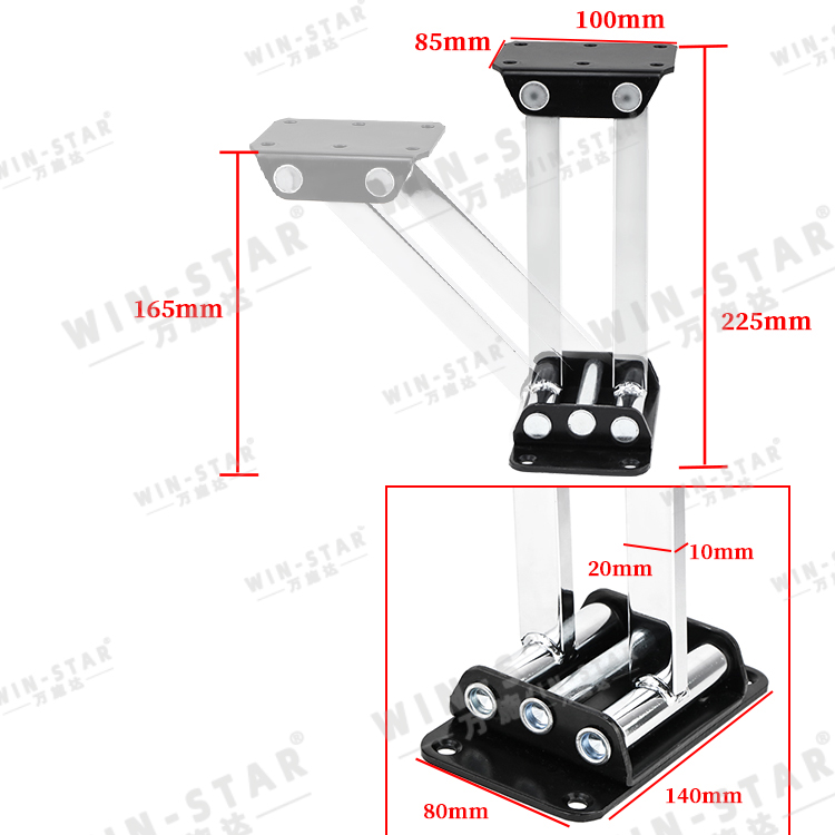 Spring-assisted sofa hardware for efficient furniture assembly