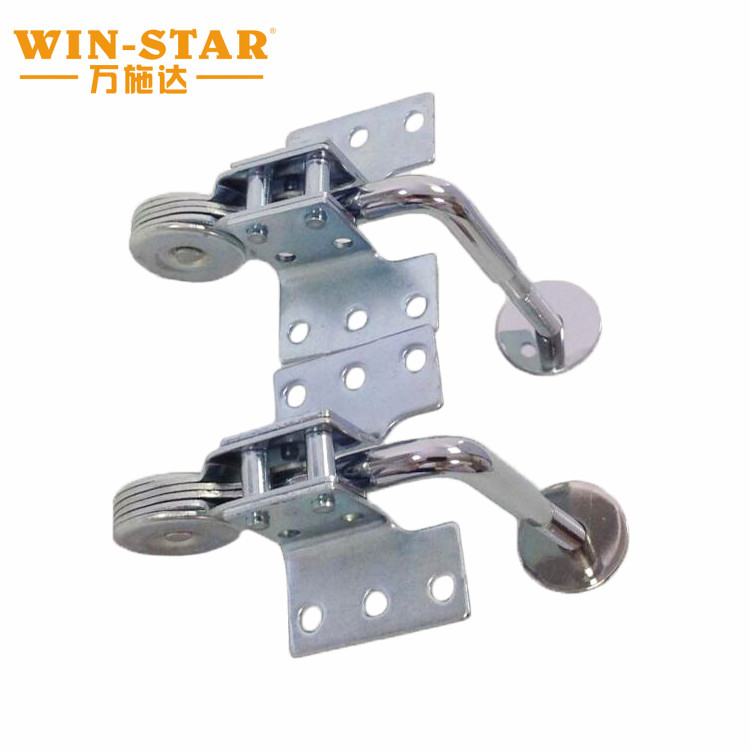 Two-ear screw fixation design on the adjustable pillow hinge