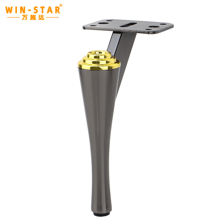 Iron furniture legs 170mm height side view
