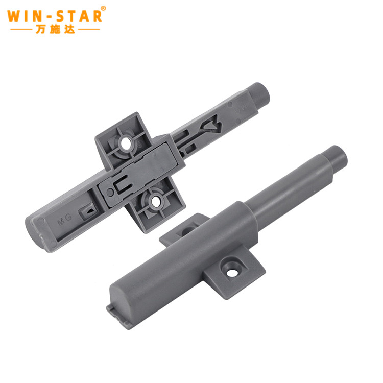 Detailed view of the ABS casing and mounting wings on the DC006 cabinet door stop