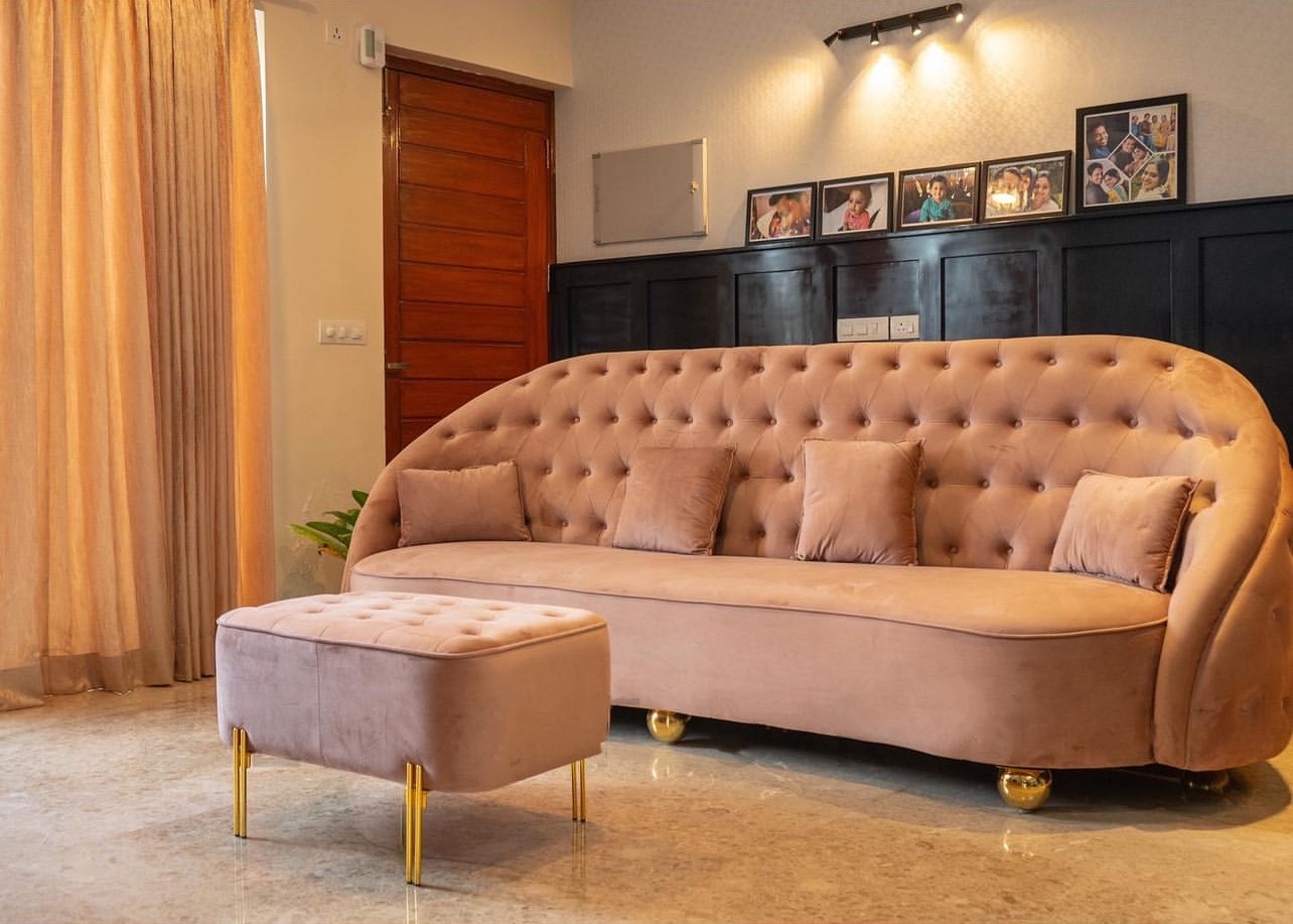Ball shape metal sofa leg design for modern interiors
