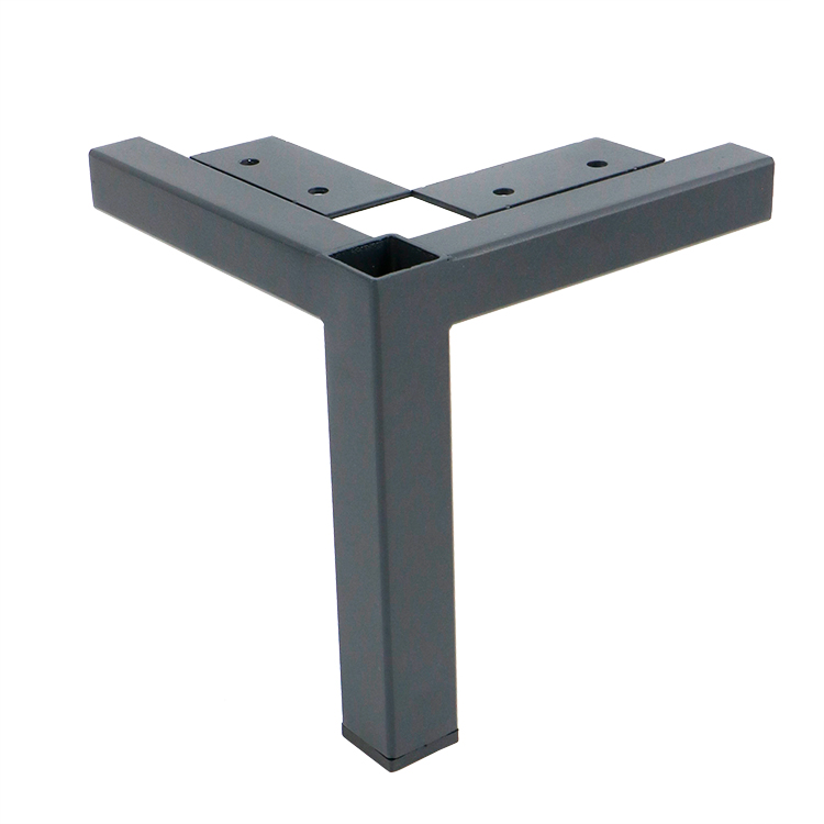 Load-bearing iron bed legs with anti-slip foot pads