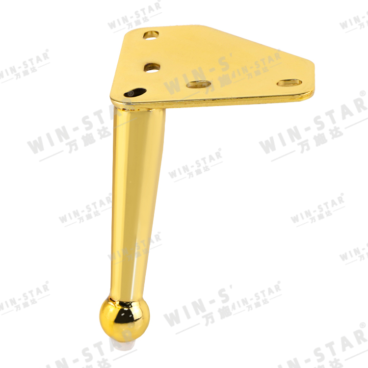 Golden plated metal chair leg